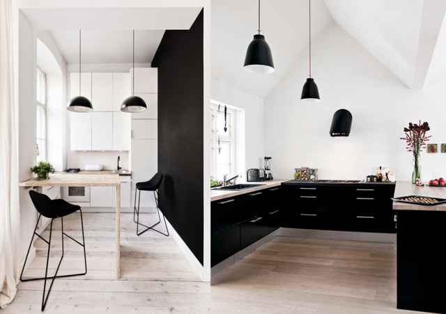 Decoration de cuisine en noir et blanc