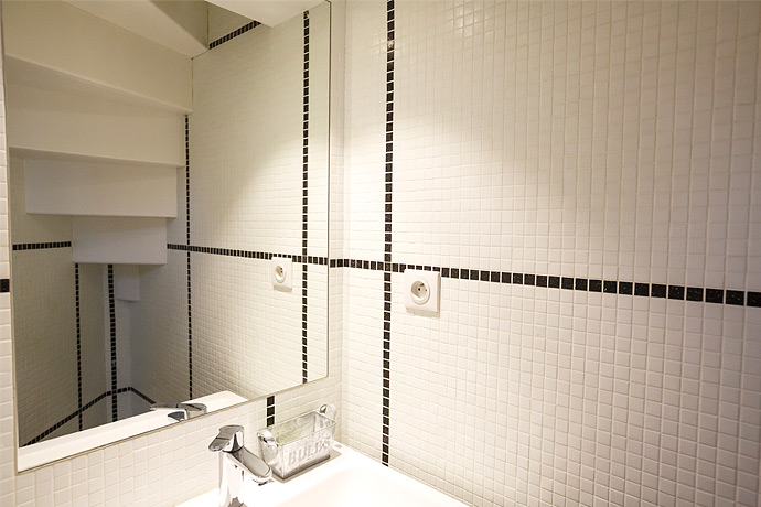 Pose carrelage mosaique sur trame
