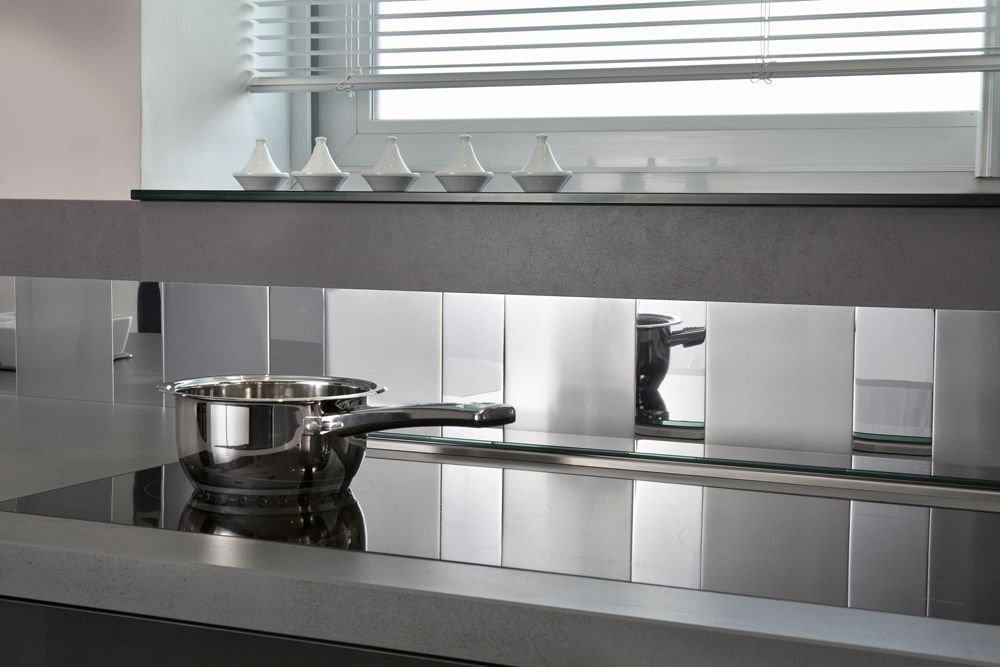 Carrelage adhesif inox