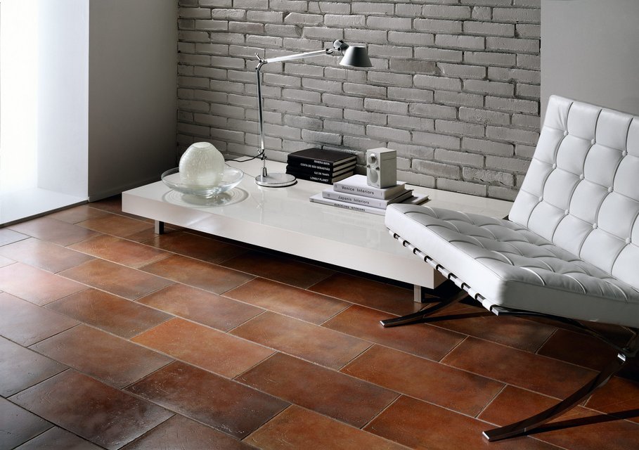 Carrelage brique gris