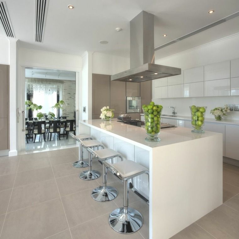 Photo de cuisine blanche moderne