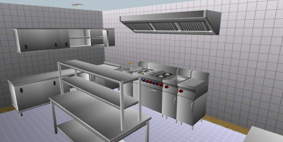 Plan de laboratoire de cuisine