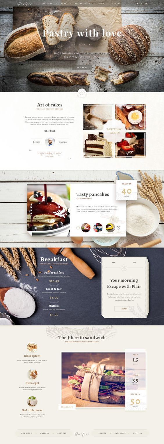 Template site web cuisine gratuit