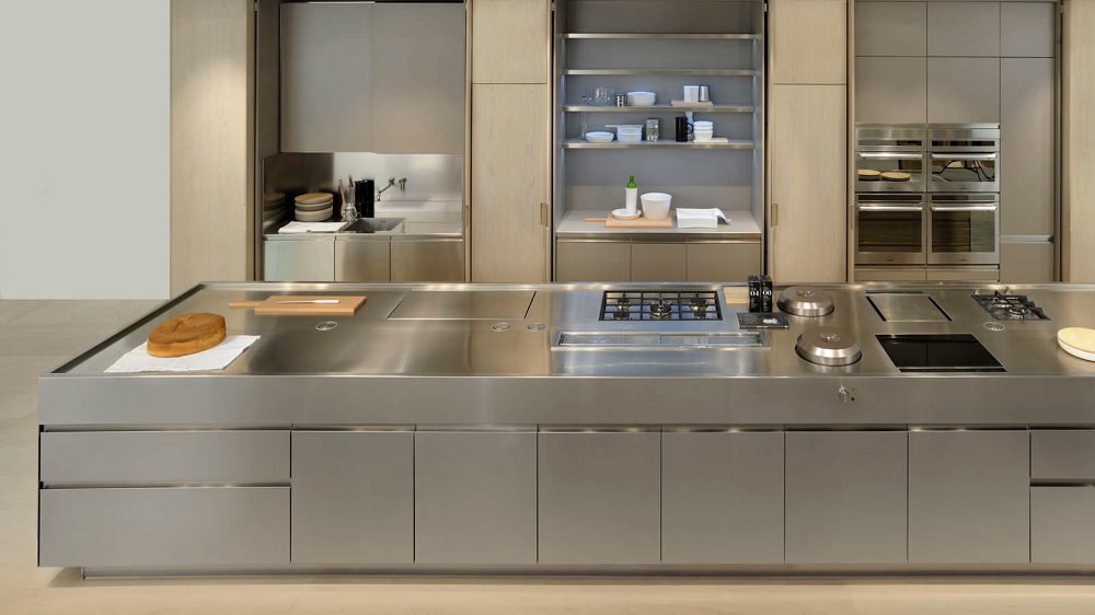 Plan de travail cuisine en aluminium