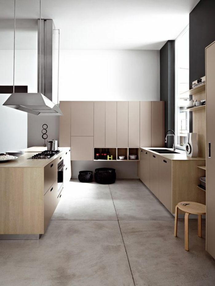 Carrelage beige clair cuisine