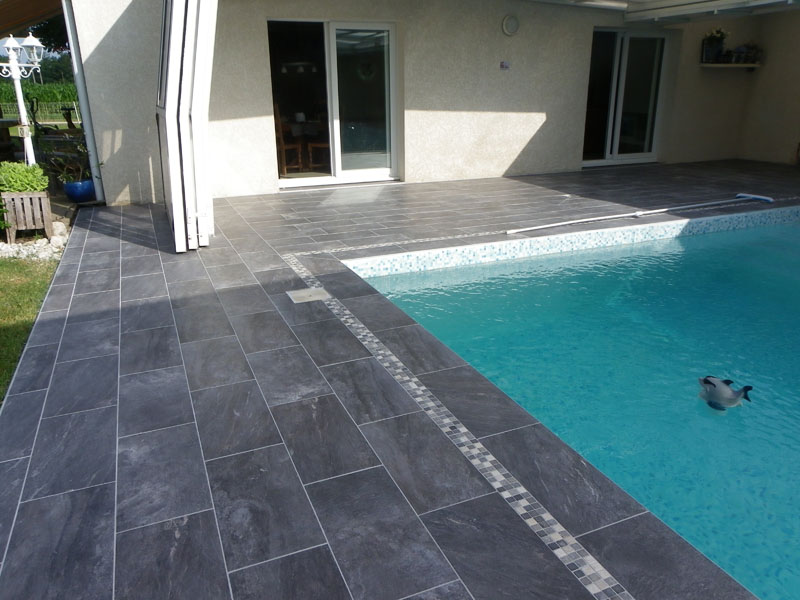 Carrelage antidérapant extérieur piscine