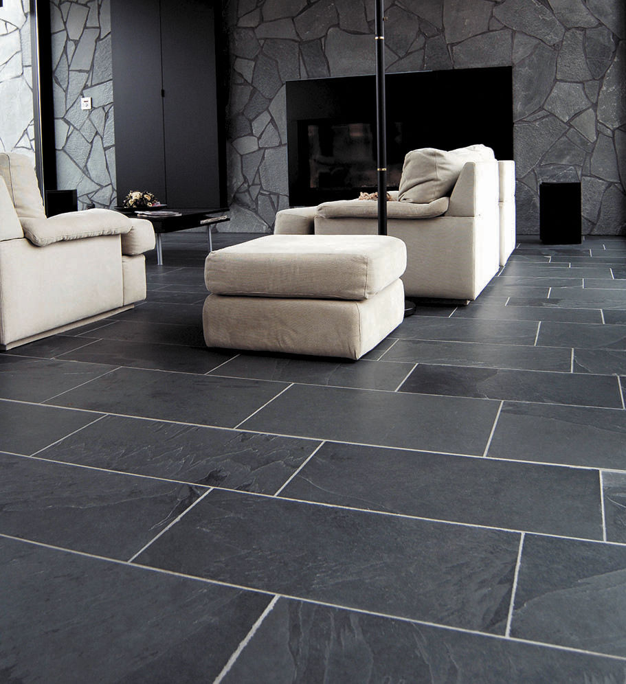 Carrelage ardoise sol interieur