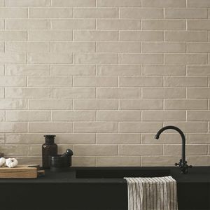 Carrelage metro creme