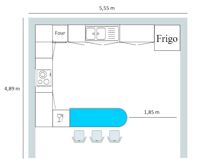 Plan électrique d'une cuisine équipée