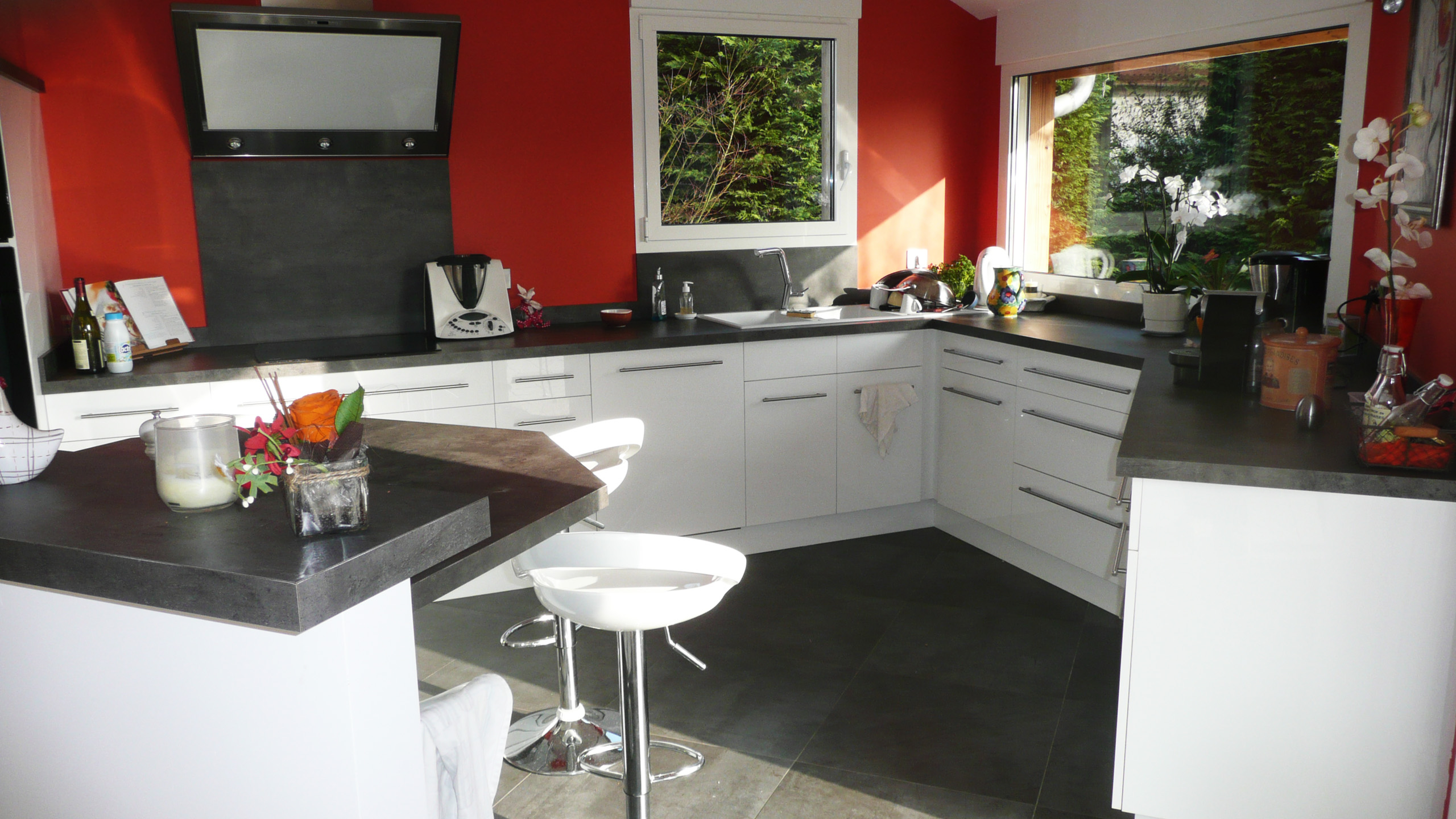 Plan de travail cuisine stratifie beton