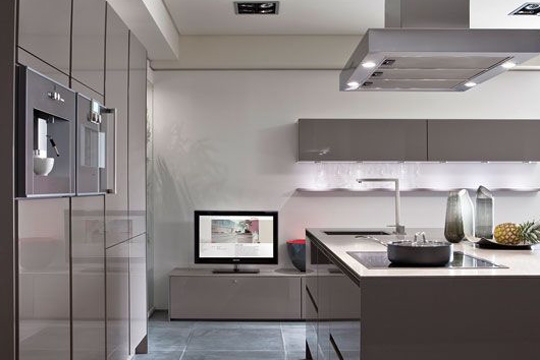 Carrelage gris taupe cuisine