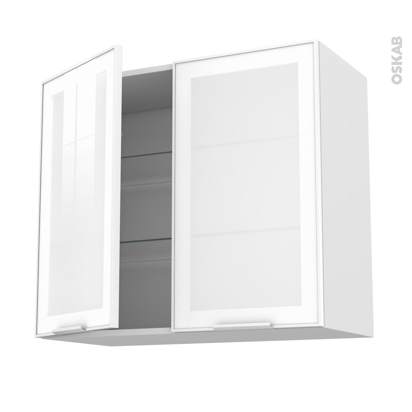 Meuble haut cuisine porte vitrée