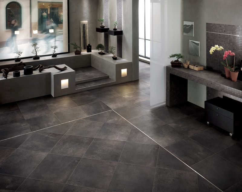 Carrelage gris très salissant