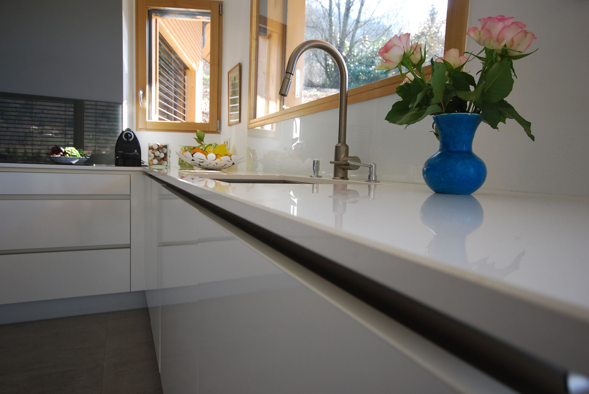 Plan de travail cuisine corian ou quartz