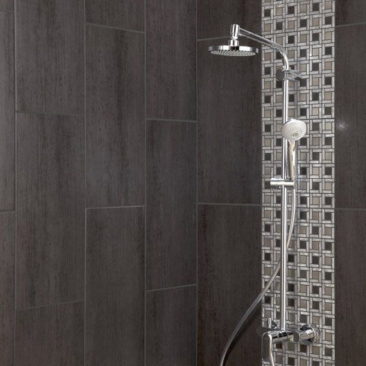 Carrelage gris foncé mat