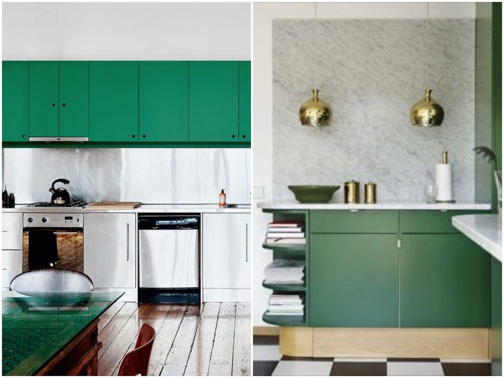 Deco cuisine noir et vert