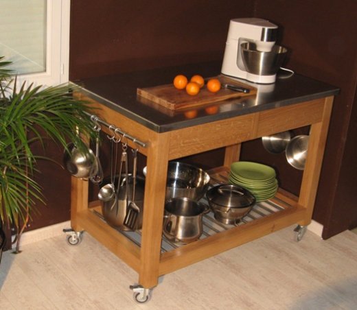 Plan de travail cuisine mobile