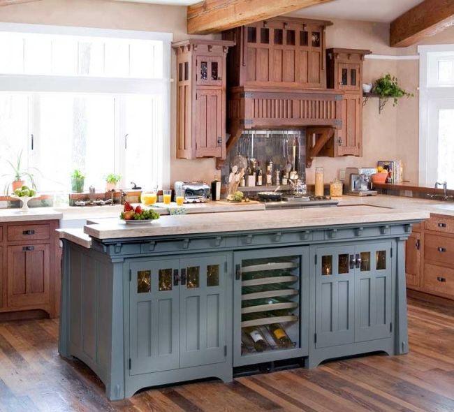 Modele cuisine bois rustique