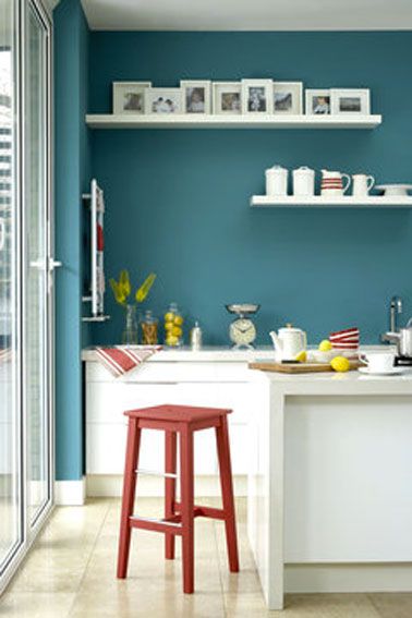 Idee peinture cuisine avec meuble blanc