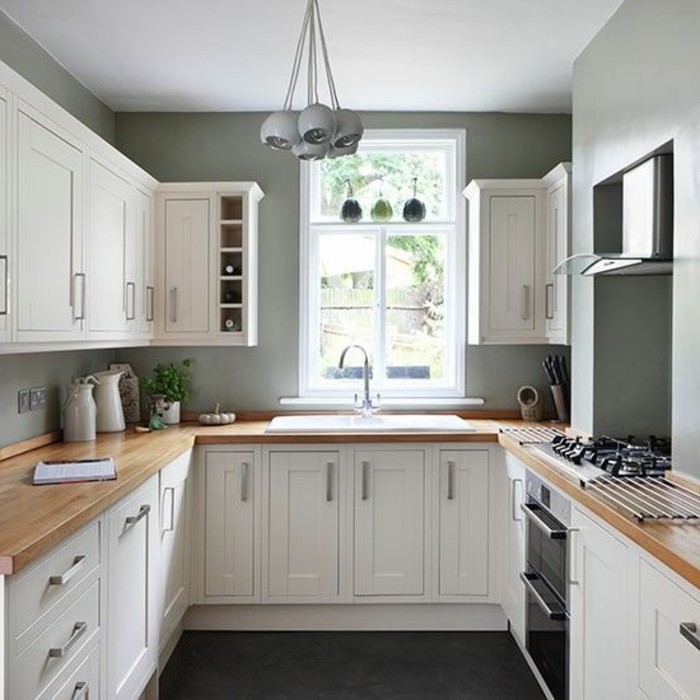 Couleur mur cuisine meuble bois