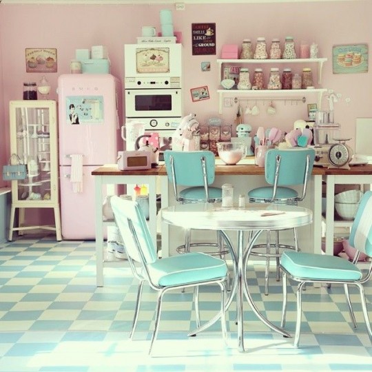 Deco cuisine bleu et vert
