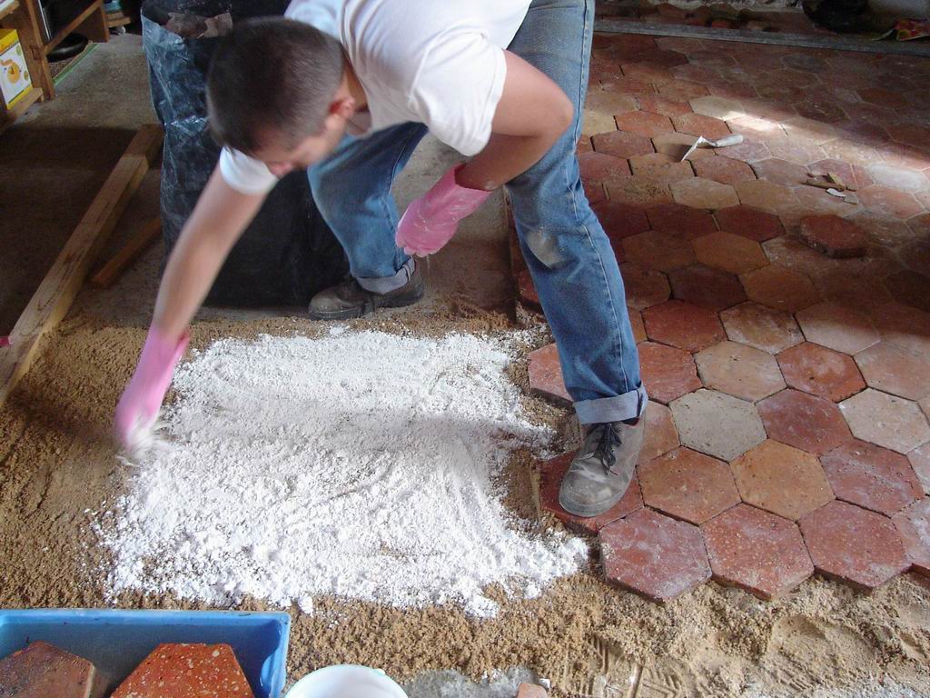 Carrelage ancien sur sable