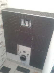 Carreler habillage wc suspendu