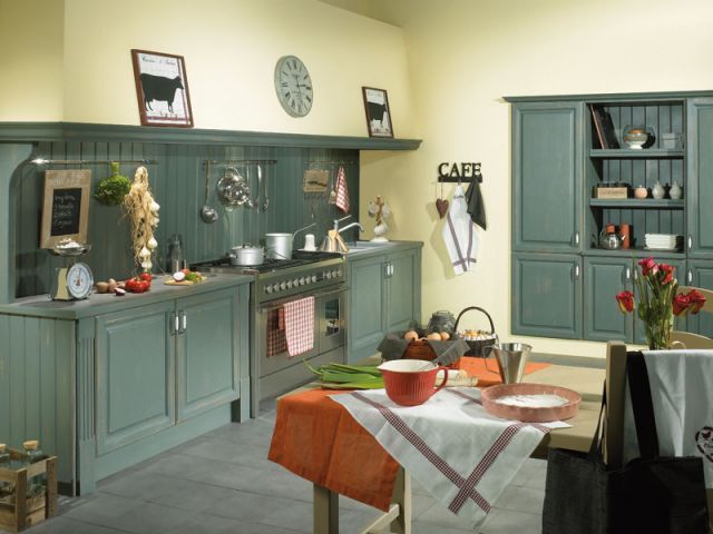 Modele cuisine couleur verte