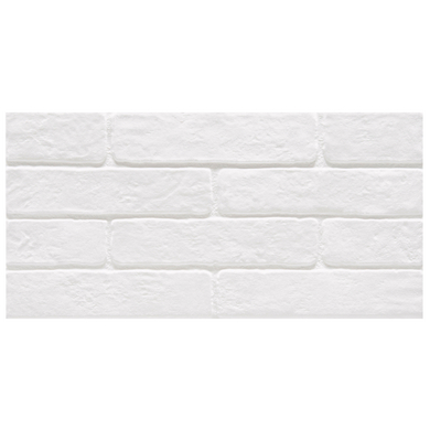 Carrelage effet brique blanc