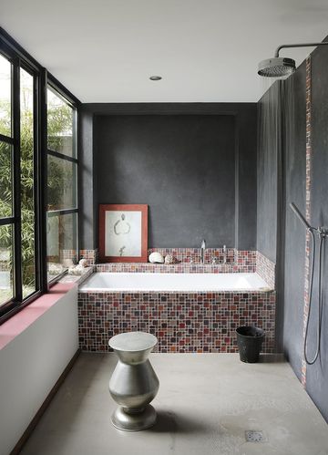 Carrelage mosaique baignoire