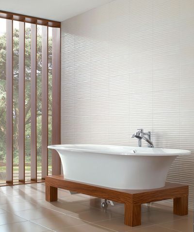 Carrelage blanc vague porcelanosa