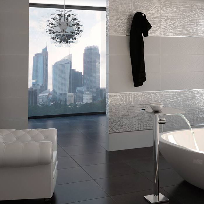 Carrelage brillant rayure