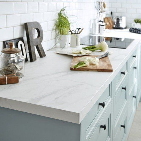 Plan de travail cuisine blanc mat