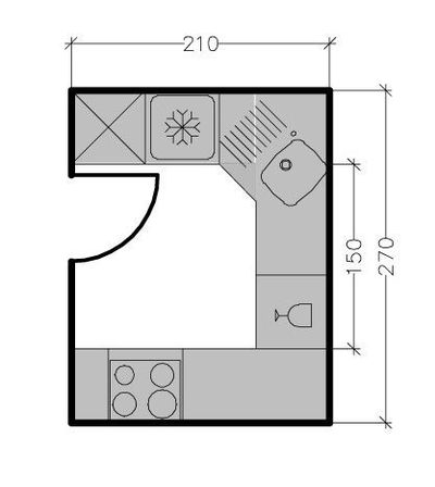 Plan type cuisine cuisinella