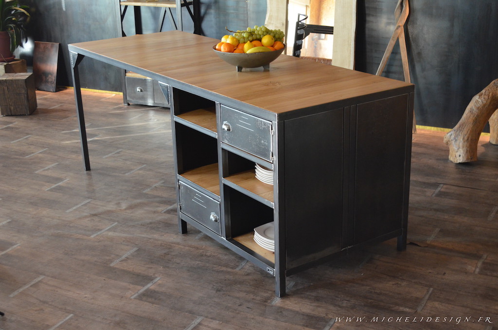 Fabricant de table de cuisine en bois