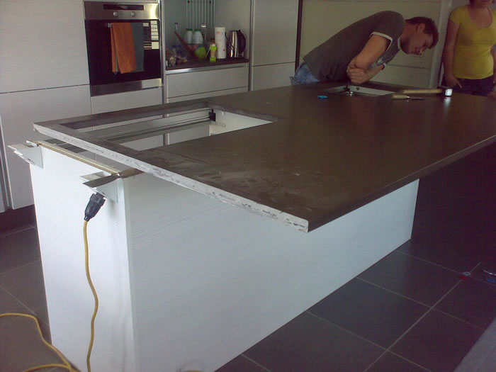 Plan de travail cuisine hi-macs