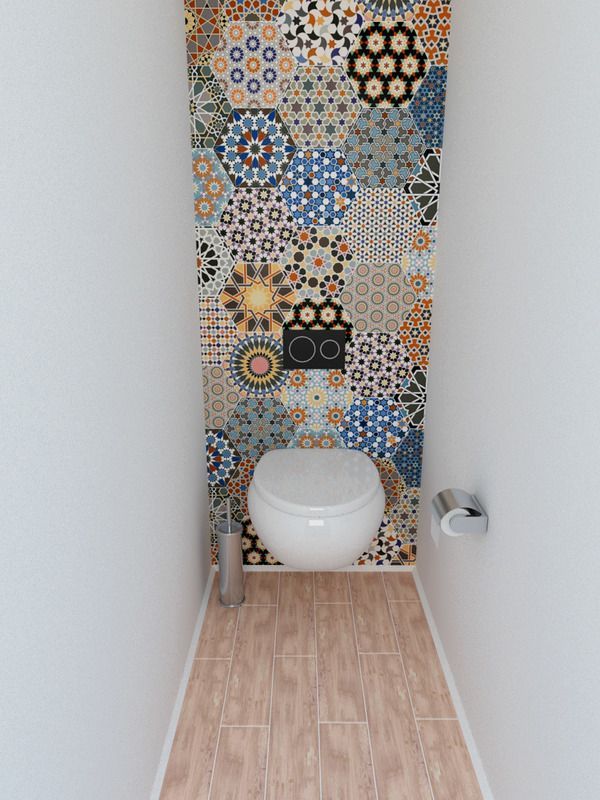 Carrelage mural dans wc