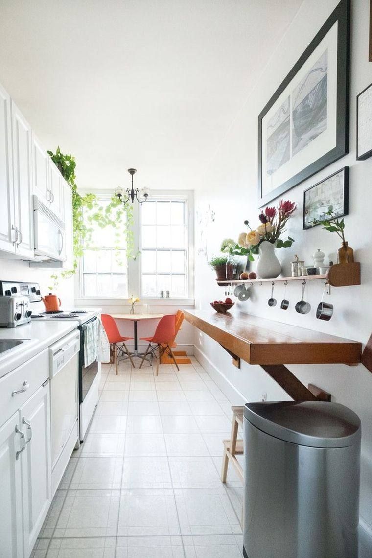 Aménagement petite cuisine en longueur