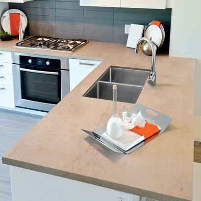 Plan de travail cuisine imitation verre