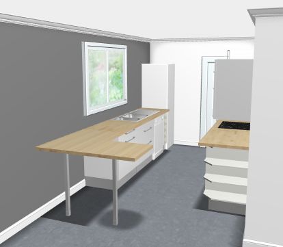 Plan cuisine etroite
