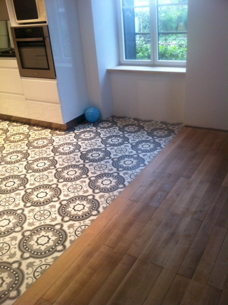 Carrelage dessin parquet
