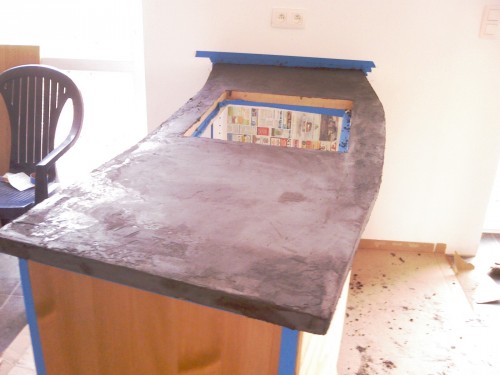 Plan de cuisine en mortex