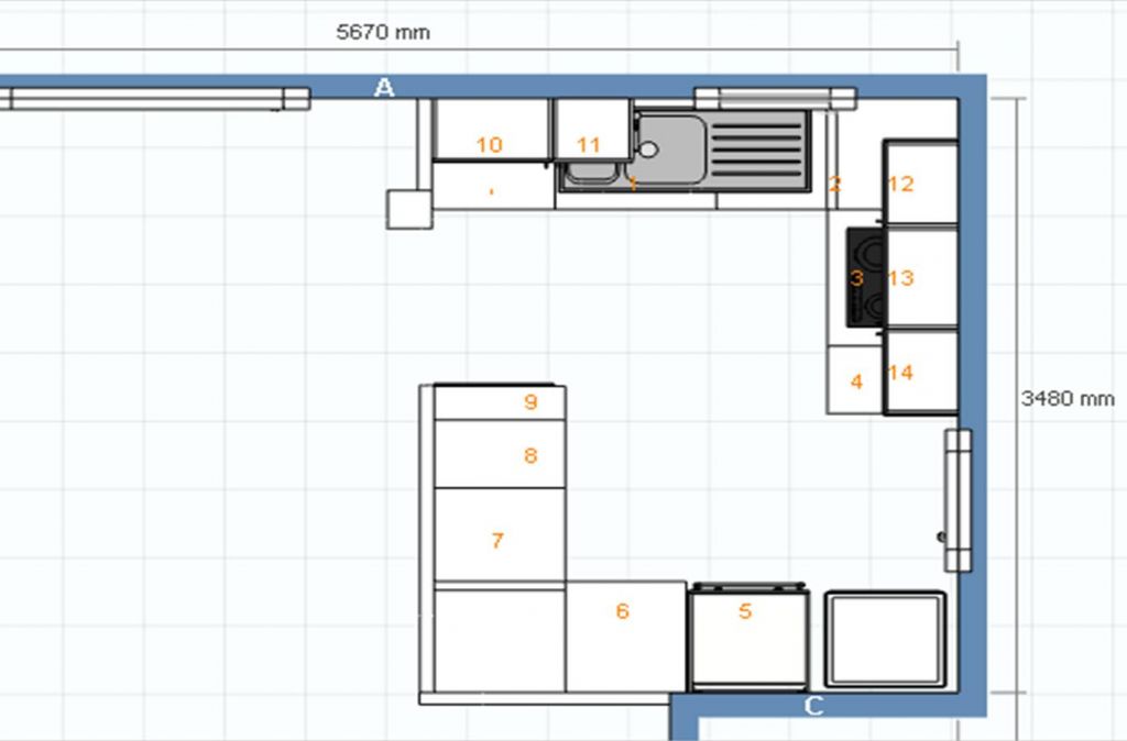 Plan electrique de cuisine