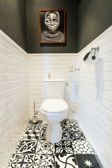 Wc avec carrelage