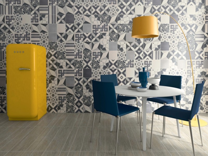 Carrelage mural cuisine carreaux de ciment