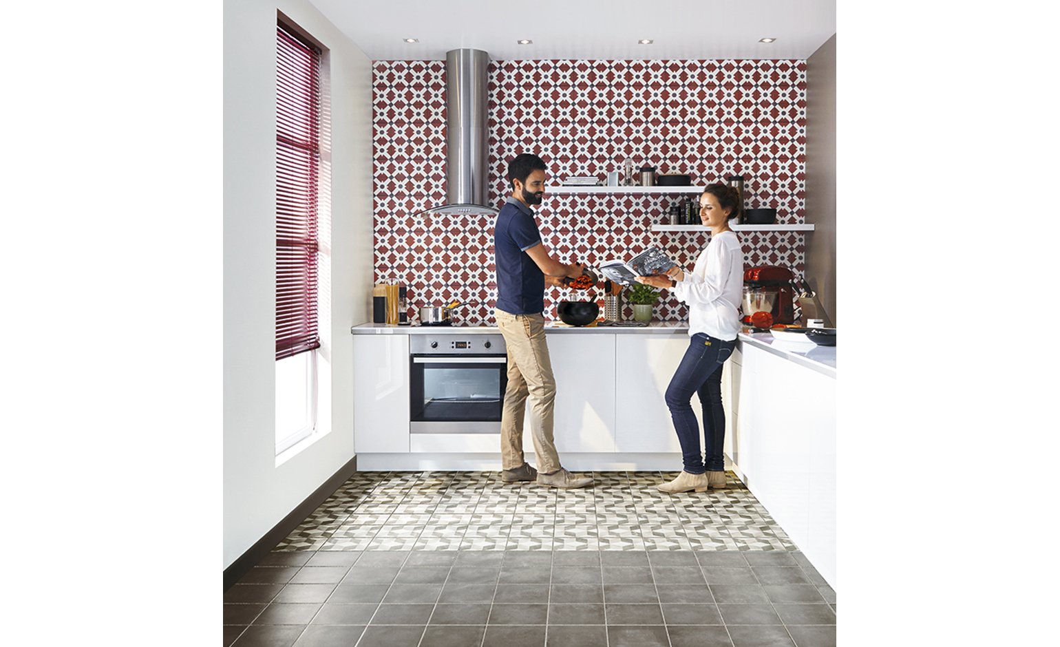 Carrelage gris 20 x 20