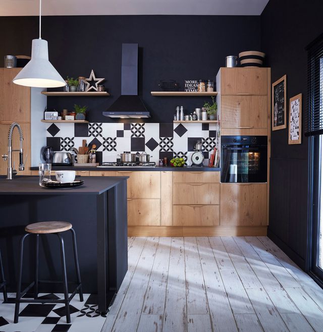 Idee deco cuisine meuble noir
