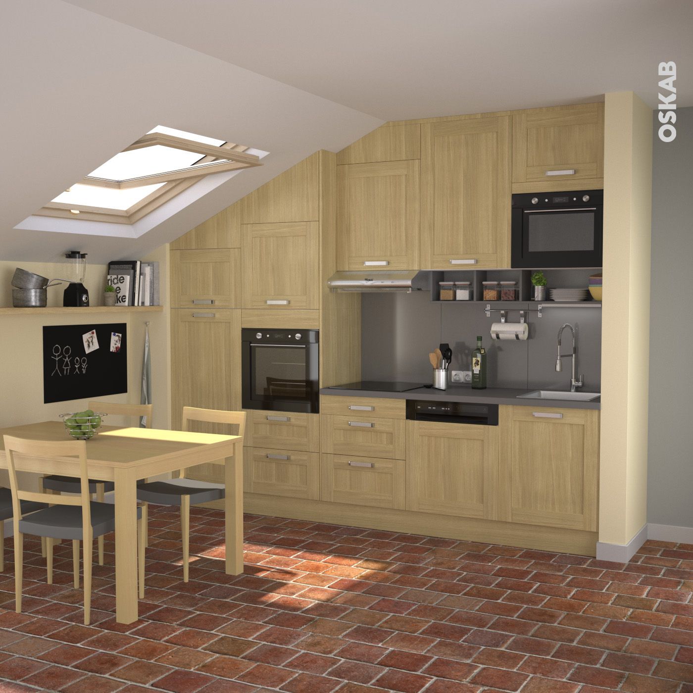 Plan cuisine rustique