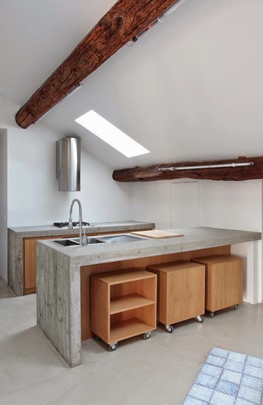 Table cuisine sous plan travail