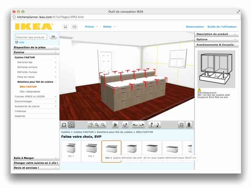 Plan cuisine ikea 3d